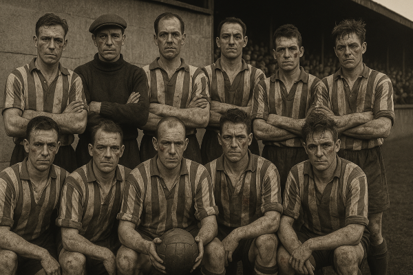 A vintage football manager's office